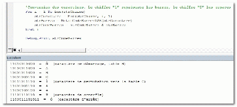 Motif du code-barres 128 ABC2011